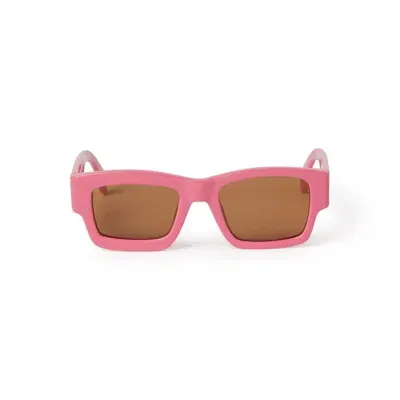 Palm Angels Murray Pink Square Acetate Sunglasses In Crl