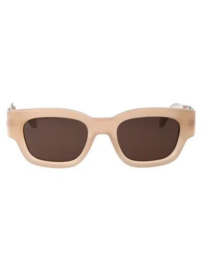 Palm Angels Posey Sunglasses In Nude Brown