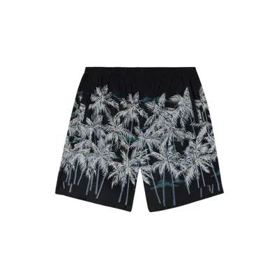 Palm Angels Printed Swimsuit In 黑色的