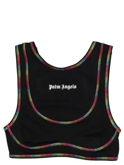 Palm Angels 'rainbow Miami' Sports Top In White