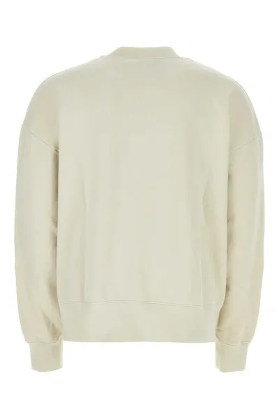 Palm Angels Sand Cotton Sweatshirt In Offwhite