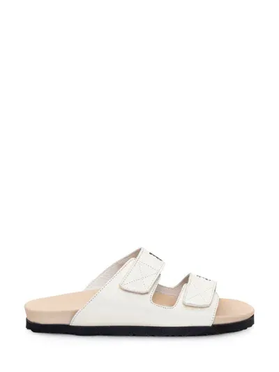 Palm Angels Sandal With Logo In White