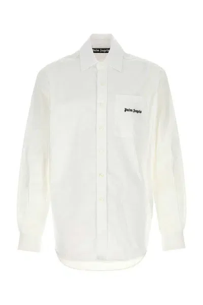 Palm Angels Classic Logo Shirt In White