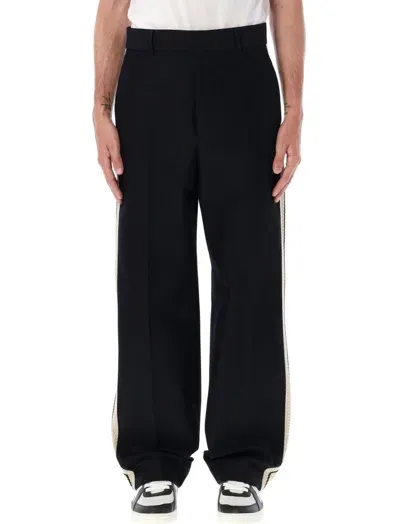 Palm Angels Side Striped Track Pants In Black