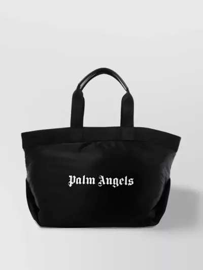 Palm Angels Black Fabric Shopping Bag