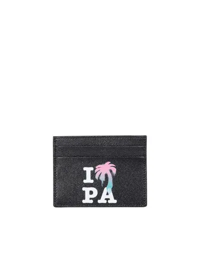 Palm Angels Graphic Print Black Cardholder