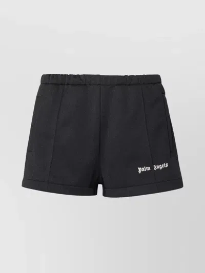 Palm Angels Logo Embroidered Track Shorts In Black