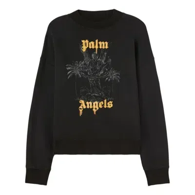 Palm Angels Sweatshirt Mit Logo-print In Multicolor