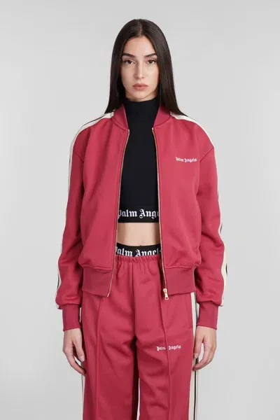 Palm Angels Logo-embroidered Bomber Jacket In Red