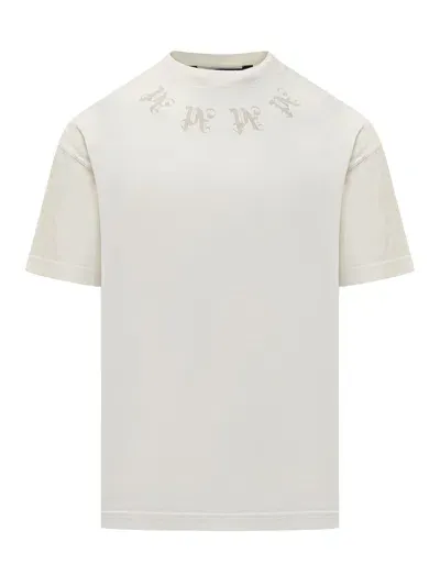 Palm Angels T-shirt With Palm Logo In White