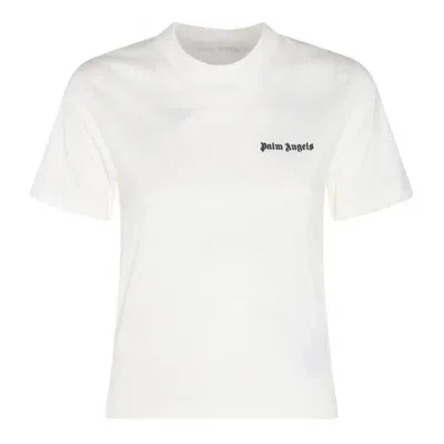 Palm Angels T-shirts And Polos White In Off White Black