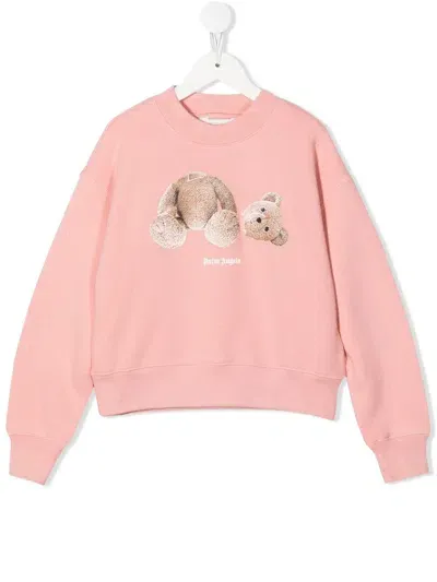 Palm Angels Teddy Bear-print Sweatshirt In 粉色