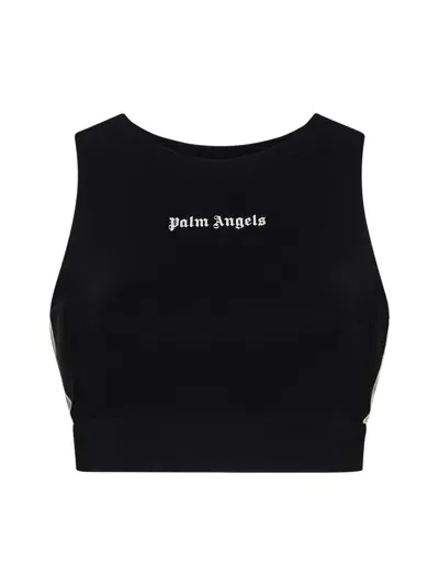 Palm Angels Top In Black Off White