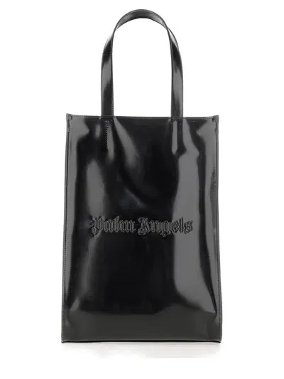 Palm Angels Tote Bag With Logo In Black