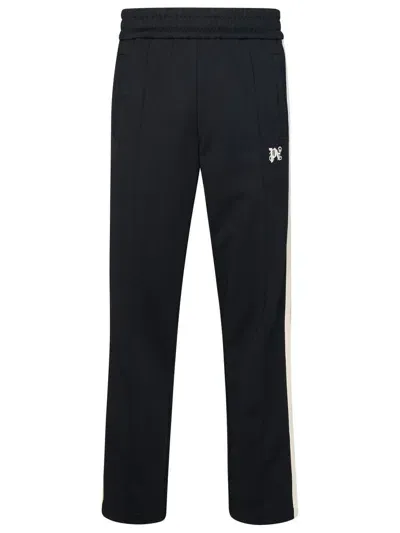 Palm Angels Logo Embroidered Trousers In Black