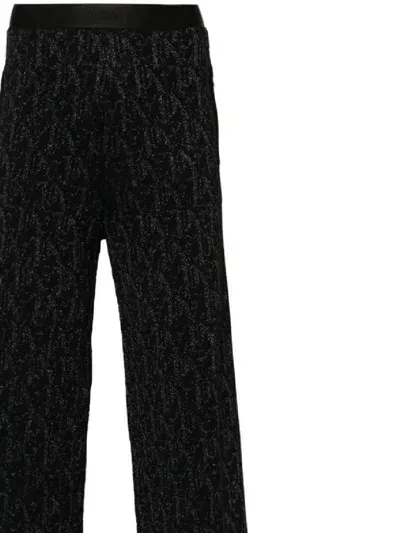 Palm Angels Trousers In Black Blac