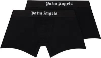 Palm Angels Two-pack Black '' Boxer Briefs In Black Black