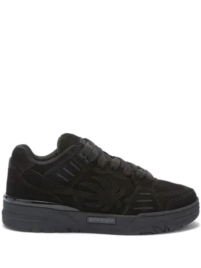 Palm Angels Venice Lace-up Suede Sneakers In Schwarz