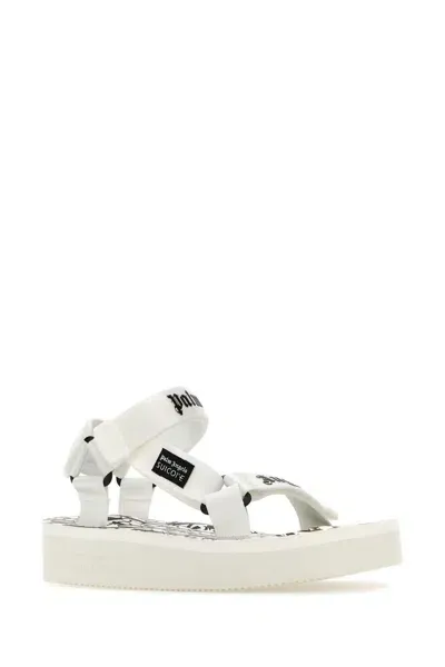 Palm Angels White Fabric  X Suicoke Sandals