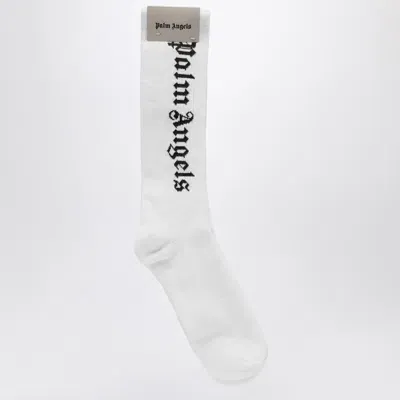 Palm Angels White Logoed Socks