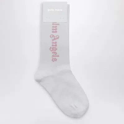 Palm Angels Kids' White Socks With Logo