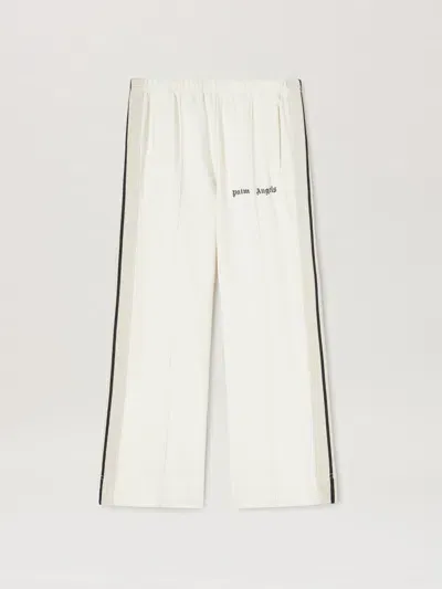 Palm Angels Wide Leg Track Pants In White