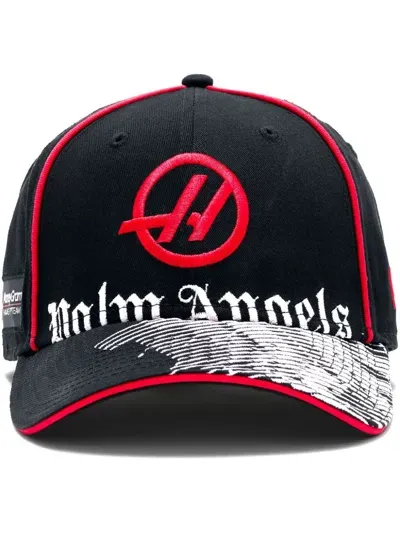 Palm Angels X Moneygram Haas F1 Team X New Era Logo-embroidered Cap In Black