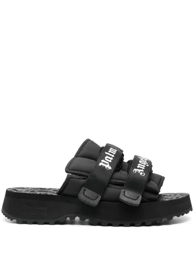 Palm Angels X Suicoke Moto-p Slides In Black