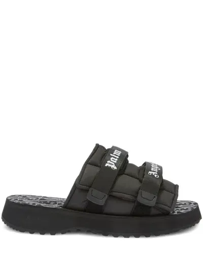 Palm Angels X Suicoke Moto-p Touch-strap Slides In Black