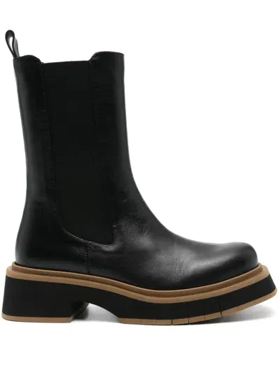 Paloma Barceló Leather Chelsea Boots In Schwarz