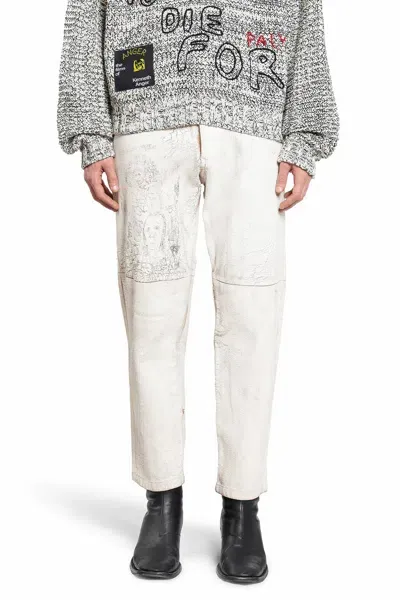 Paly Hollywood Man Off-white Trousers