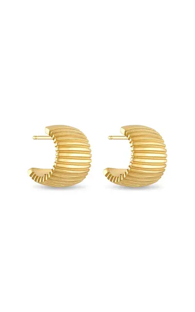 Pamela Zamore Isla 18k Yellow Gold Hoop Earrings