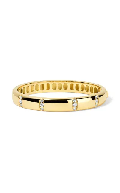 Pamela Zamore Veda 18k Yellow Gold Diamond Bangle Bracelet