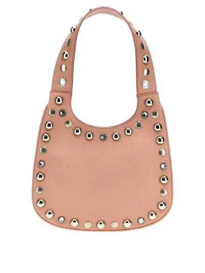 Panconesi Diamanti Saddle Bag S Handbag In Nude & Neutrals