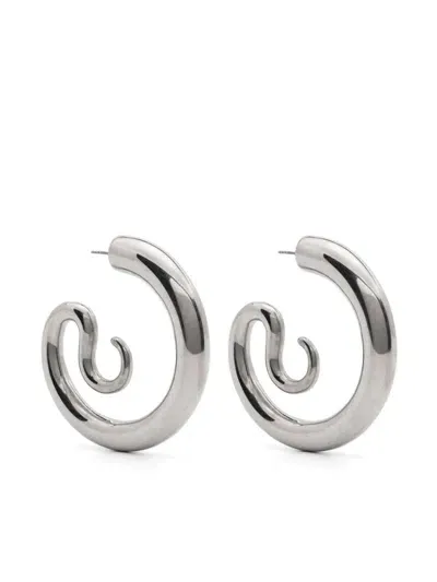 Panconesi Serpent Earrings In Grey