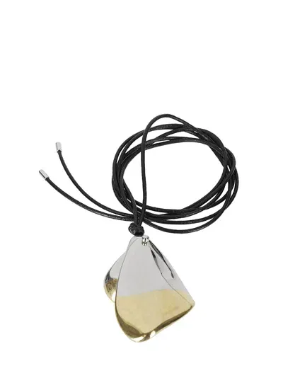 Panconesi Petali Cord Pendant In Silver/gold