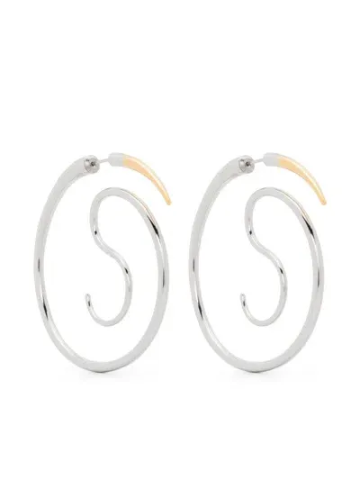 Panconesi Spina Upside Down Earrings In Grey