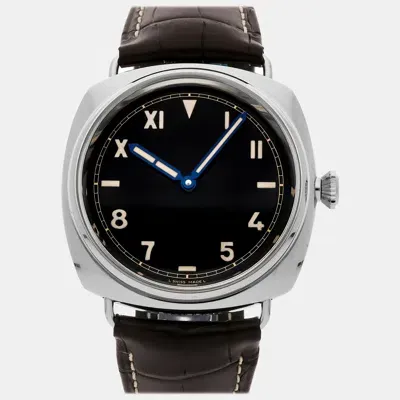 Pre-owned Panerai Black Stainless Steel Radiomir Pam00249 Manual Winding Men's Wristwatch 47 Mm