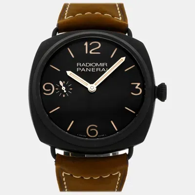 Pre-owned Panerai Brown Composite Radiomir Pam00504 Manual Winding Men's Wristwatch 47 Mm