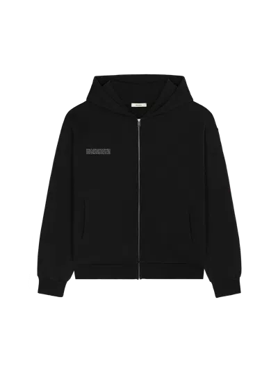 Pangaia Dna Heavyweight Zipped Soft Organic Cotton Hoodie In Black