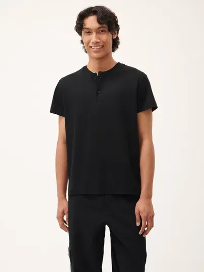 Pangaia Mens Dna Henley T-shirt In Black