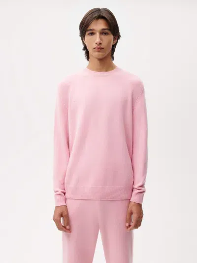 Pangaia Mens Recycled Cashmere Crewneck Sweatshirt In Sakura Pink