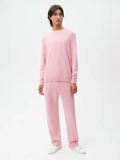 Pangaia Mens Recycled Cashmere Loose Track Pants In Sakura Pink