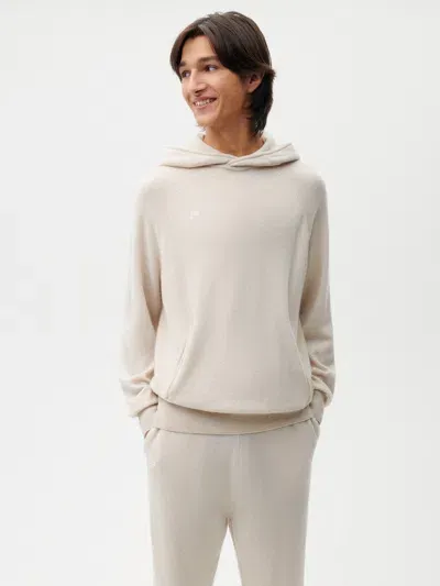 Pangaia Mens Recycled Cashmere Soft Organic Cotton Hoodie In Oatmeal