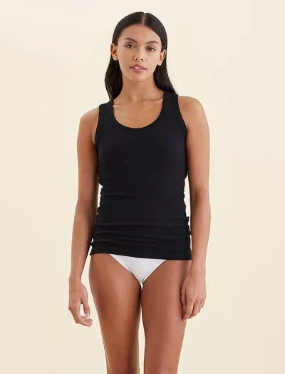 Papinelle Buy 2 For $60 | Milla Rib Shelf Bra Tank In Black