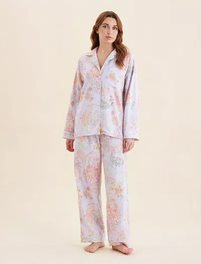 Papinelle Coco Cosy Full Length Pj Set In Misty Lilac