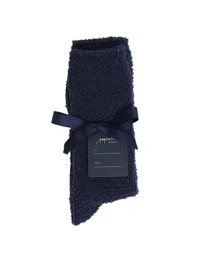 Papinelle Cozy Bed Socks In Deep Indigo In Blue