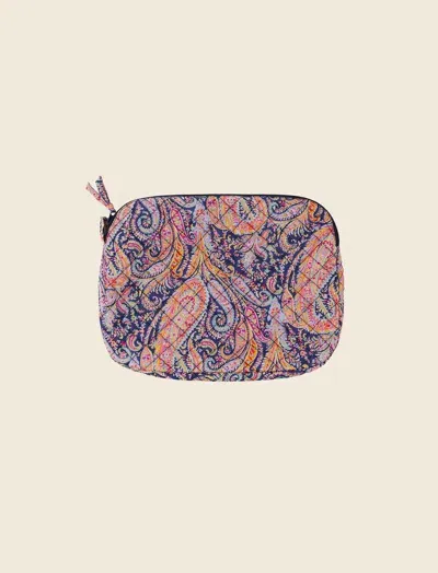 Papinelle Felix & Isabelle Paisley Medium Cosmetic Bag In Navy