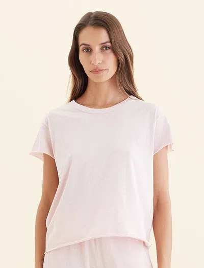 Papinelle Jada Organic Cotton Knit Boxy Tee In  Pink