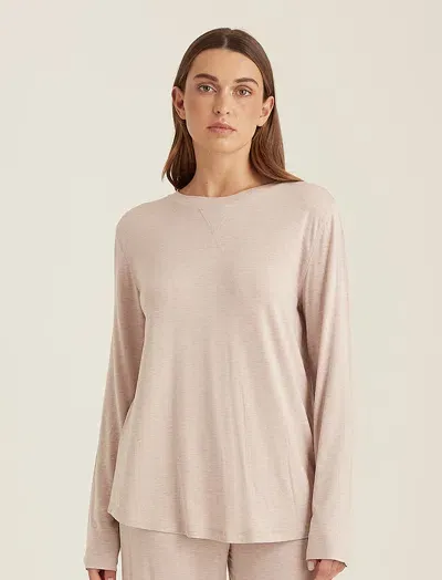 Papinelle Kate Modal Soft Long Sleeve Tee In Mushroom